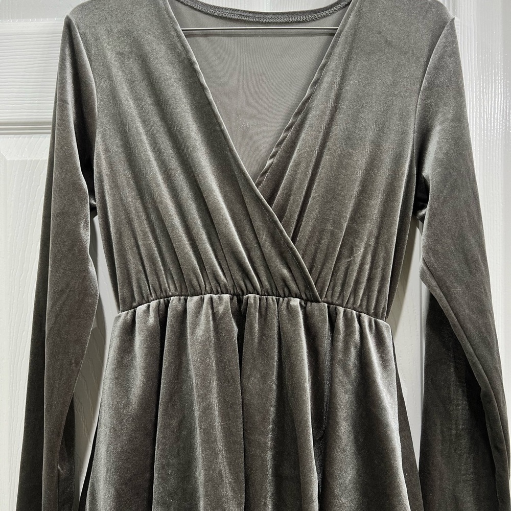 Shien Grey Layered Dress - Picture 3 of 6